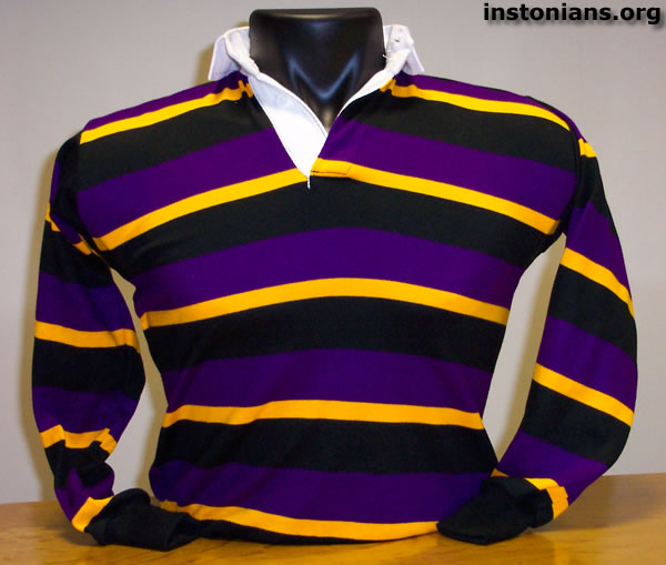 Instonians All Items Traditional Striped Rugby Jersy Purple Yellow Black